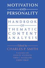 Motivation and Personality: Handbook of Thematic Content Analysis