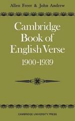 Cambridge Book of English Verse 1900-1939