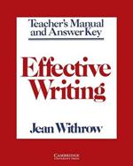 Effective Writing Teacher's manual: Writing Skills for Intermediate Students of American English