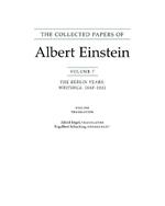 The Collected Papers of Albert Einstein, Volume 7 (English): The Berlin Years: Writings, 1918-1921. (English translation of selected texts)