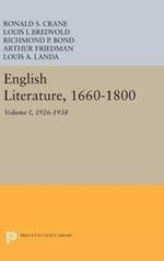 English Literature, Volume 1: 1660-1800