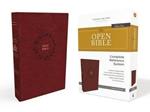 The KJV Open Bible: Complete Reference System, Burgundy Leathersoft, Red Letter, Comfort Print: King James Version