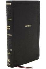 NKJV, End-of-Verse Reference Bible, Personal Size Large Print, Leathersoft, Black, Thumb Indexed, Red Letter, Comfort Print: Holy Bible, New King James Version