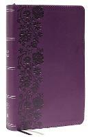 KJV Holy Bible: Large Print Single-Column with 43,000 End-of-Verse Cross References, Purple Leathersoft, Personal Size, Red Letter, Comfort Print: King James Version