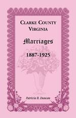 Clarke County, Virginia Marriages, 1887-1925