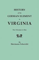 History of the German Element in Virginia