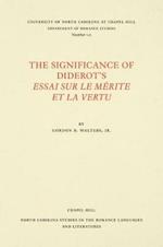 The Significance of Diderot's Essai sur le mA (c)rite et la vertu