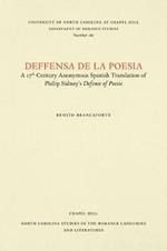 Deffensa de la poesia: A 17th Century Anonymous Spanish Translation of Philip Sidney's Defense of Poesie