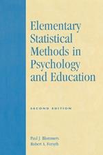 Elementary Statistical Methods in Psychology and Education