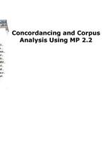 Concordancing and Corpus Analysis Using MP2.2