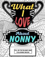 What I Love About Nonny Coloring Book: Coloring Books for Adults, Mother Day Coloring Book, Gift for Grandmother