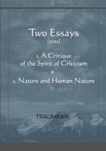 A Critique of the Spirit of Criticism - Nature and Human Nature