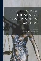 Proceedings of the Annual Conference on Taxation; 1931
