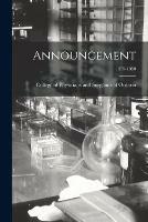 Announcement; 1879-1880