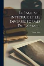 Le Langage Intérieur Et Les Diverses Formes De L'aphasie