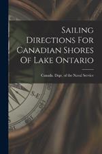 Sailing Directions For Canadian Shores Of Lake Ontario
