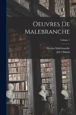 Oeuvres De Malebranche; Volume 1