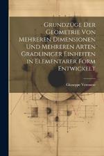 Grundzüge Der Geometrie Von Mehreren Dimensionen Und Mehreren Arten Gradliniger Einheiten in Elementarer Form Entwickelt