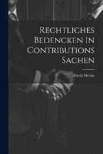 Rechtliches Bedencken In Contributions Sachen