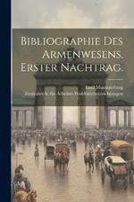 Bibliographie des Armenwesens. Erster Nachtrag.