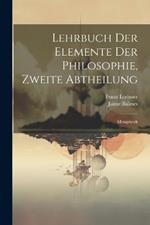 Lehrbuch der Elemente der Philosophie, Zweite Abtheilung: Metaphysik