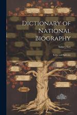 Dictionary of National Biography: Index and Epitome