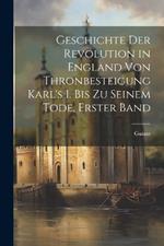 Geschichte Der Revolution in England Von Thronbesteigung Karl's I. Bis Zu Seinem Tode, Erster band