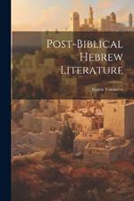 Post-biblical Hebrew Literature: English Translation