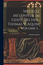 Spezielle Metaphysik Im Geiste Des Heil. Thomas V. Aquin, Volume 1...