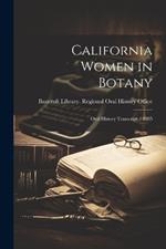 California Women in Botany: Oral History Transcript / 1985