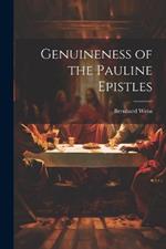 Genuineness of the Pauline Epistles