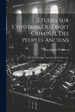 Etudes Sur L'histoire Du Droit Criminel Des Peuples Anciens: Inde Brahmanique, Egypte, Judée, Volume 2...