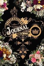 Lined Inspirational Journal for Women: Inspirational Journal Notebook with Unique Quotes & Flowers on Each Page B&W