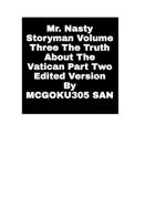 Mr. Nasty Storyman Volume Three The Truth About The Vatican Part Two Edited Version: Mr Nasty Storyman Volume Three Edited Version