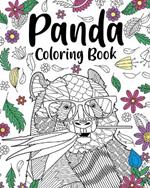 Panda Coloring Book: Coloring Books for Adults, Gifts for Panda Lovers, Floral Mandala Coloring