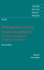 Immanuel Kant: Prolegomena to Any Future Metaphysics