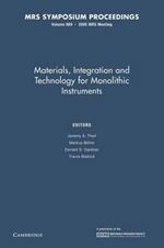 Materials, Integration and Technology for Monolithic Instruments: Volume 869