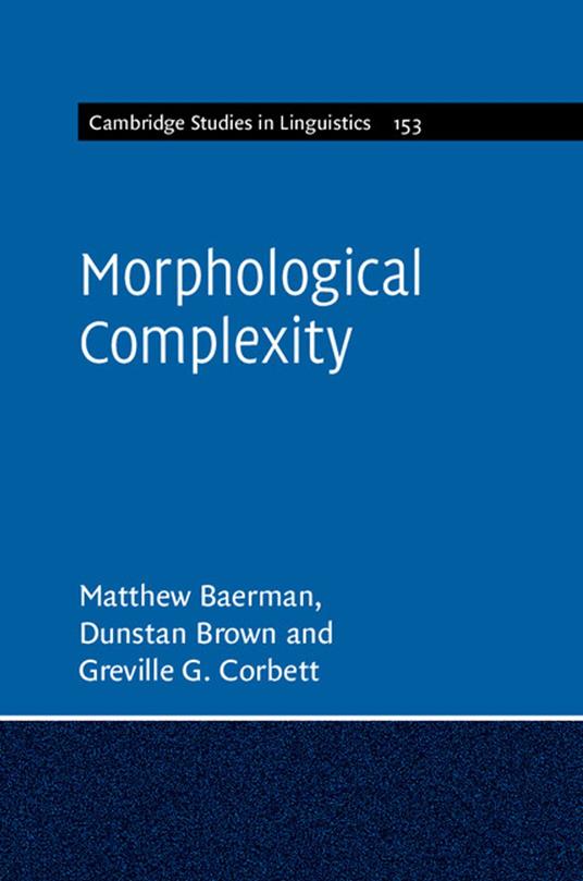 Morphological Complexity