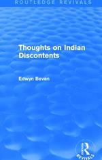 Thoughts on Indian Discontents (Routledge Revivals)