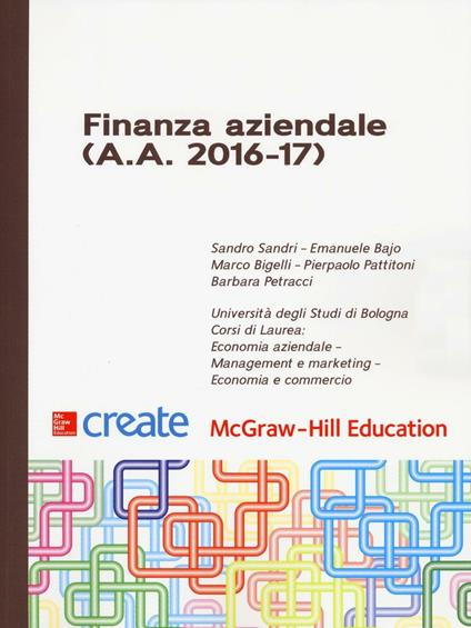 Finanza aziendale (A. A. 2016-17) - copertina