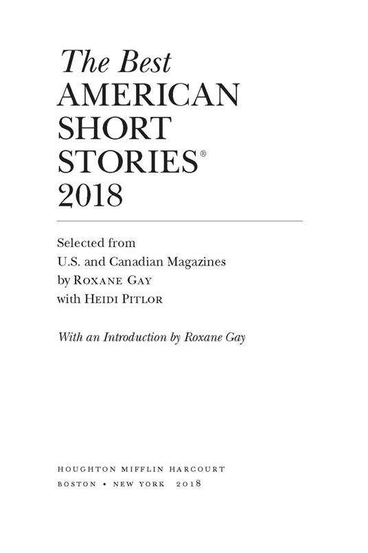 The Best American Short Stories 2018