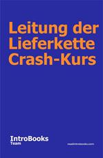 Leitung der Lieferkette Crash-Kurs