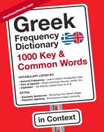 Greek Frequency Dictionary - 1000 Key & Common Words in Context