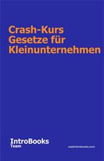 Crash-Kurs Gesetze für Kleinunternehmen