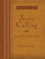 Jesus Calling, Large Text Brown Leathersoft, with Full Scriptures: Enjoying Peace in His Presence (A 365-Day Devotional)