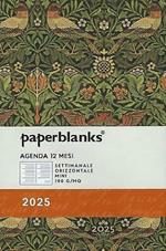 Agenda Paperblanks, 2025 Morris Uccelli, 12 Mesi Flexis, orizzontale, Mini, 9,5 x 14 cm