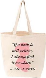 Lovelit Tote Jane Austen Quote. Bag