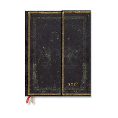 Agenda Paperblanks 2024, Arabica, verticale, 12 Mesi, Ultra, Collezione Antica Pelle