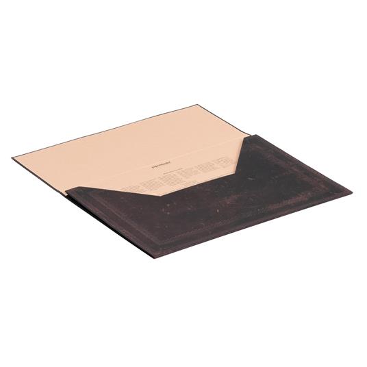 Cartellina per Documenti Paperblanks, Collezione Antica Pelle, Nero Marocchino Liscio - 32,5 x 23,5 cm - 3