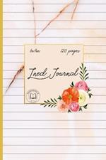 Pastel Flowers Theme Lined Journal 6x9 in 120 pages